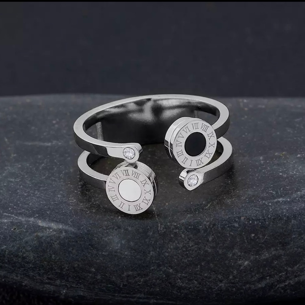 Fashion Design Woman Rings Stainless Steel Rings Size 8